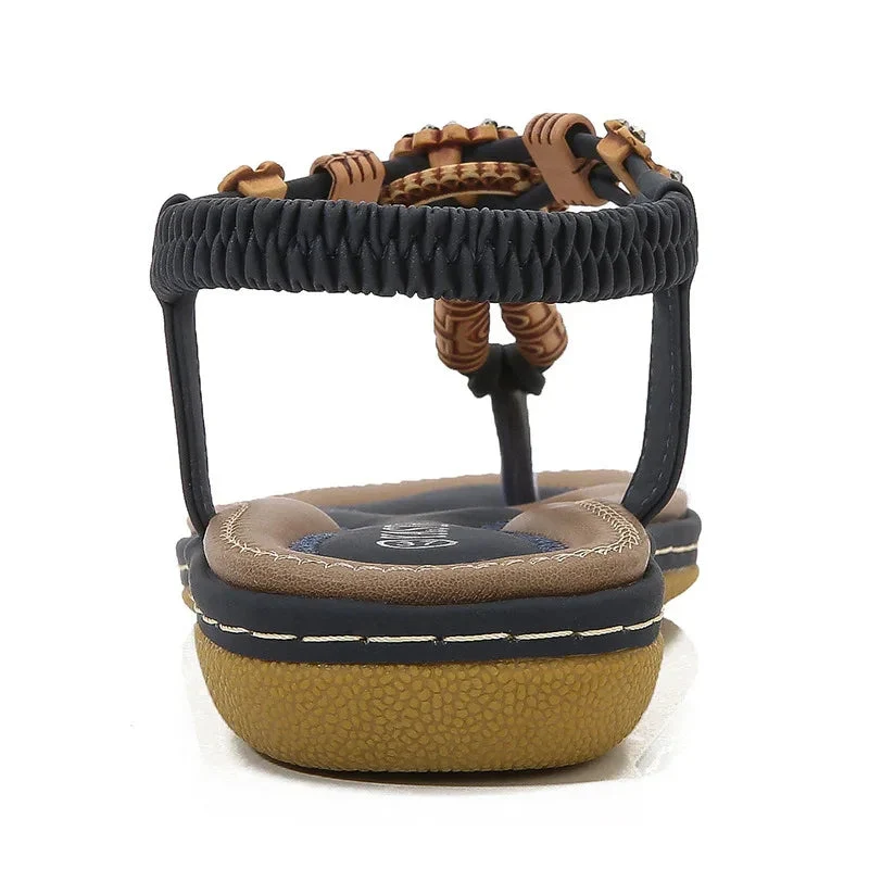 Women's Bead Woven Flat Bottom Casual Sandals