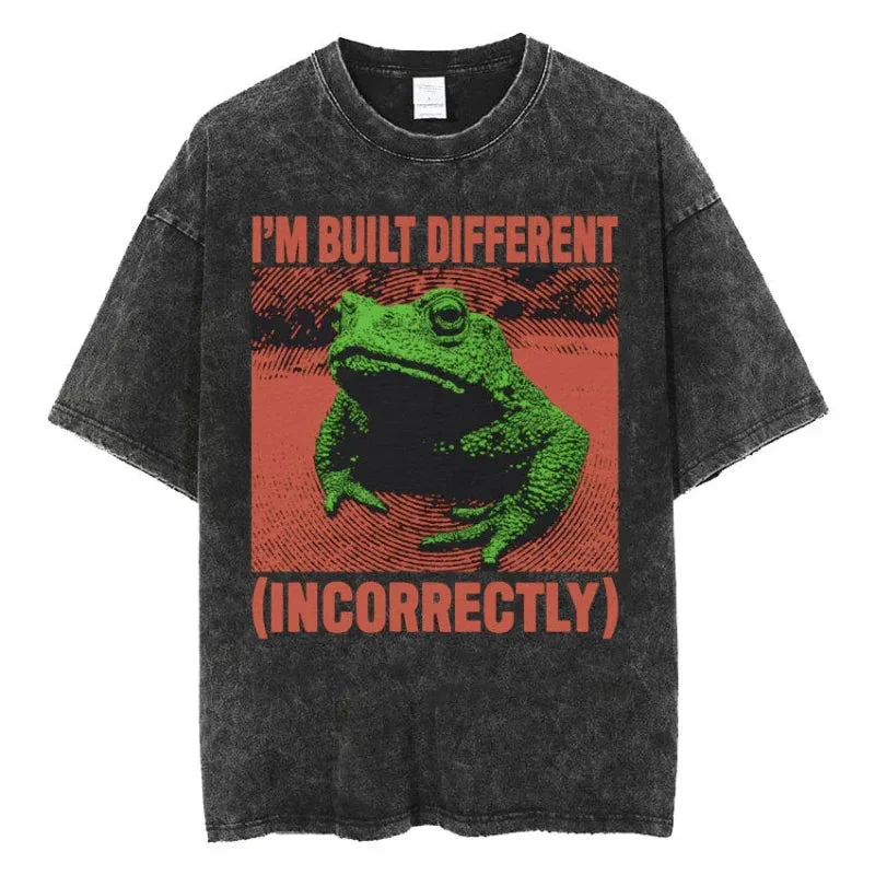 Fashion Funny Personality Frog Print Men's T-Shirt