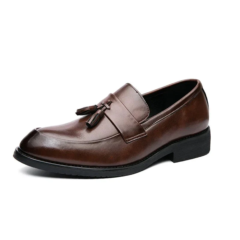 Casual Men Loafers Classic Tassel Men Leather Shoes