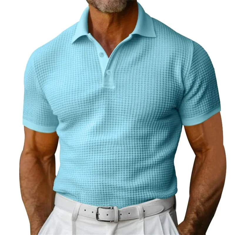Short Sleeve Polo Shirt Men's Fashion Summer Lapel Shirt