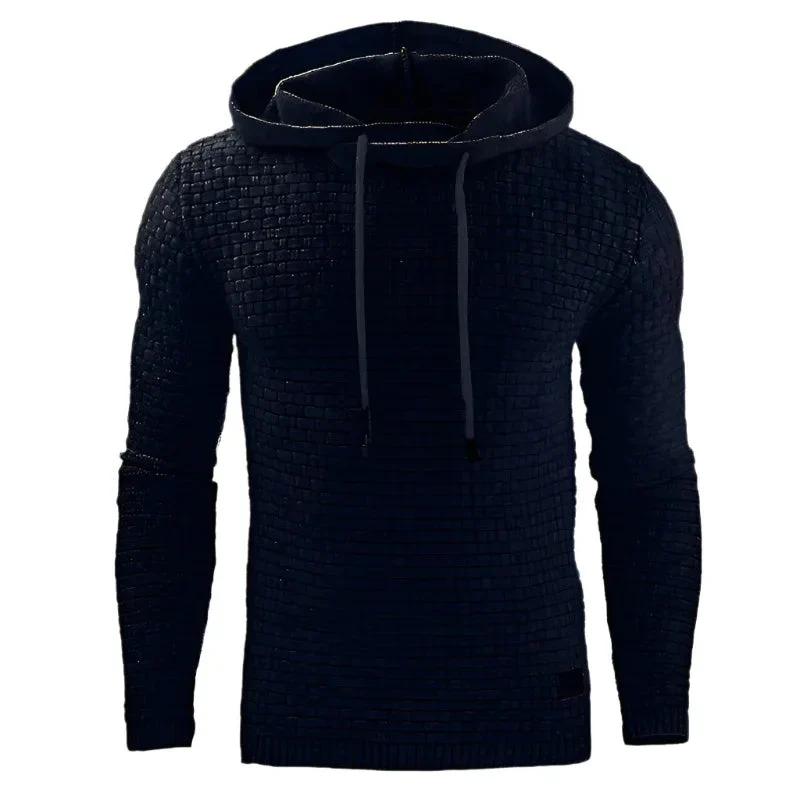 Men's Jacquard Sweater Long-Sleeved Hoodie Sweatshirt