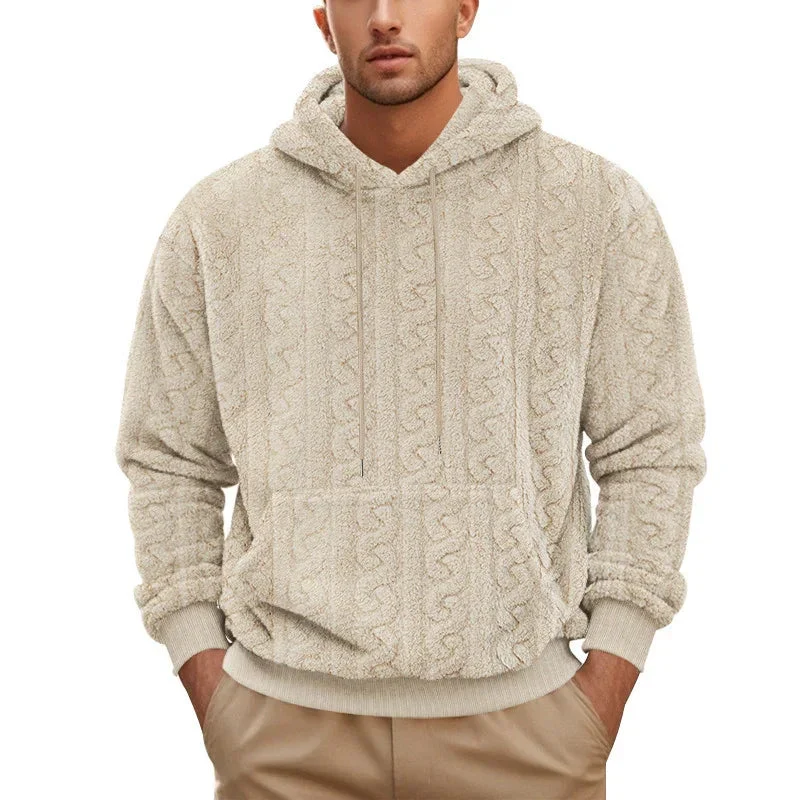 Men's Leisure Hooded Sweater Hoodie Jacquard