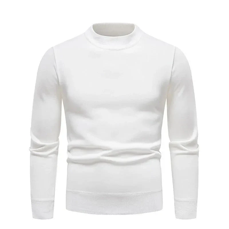 Men's Fleece-Lined Thick Round Neck Sweater