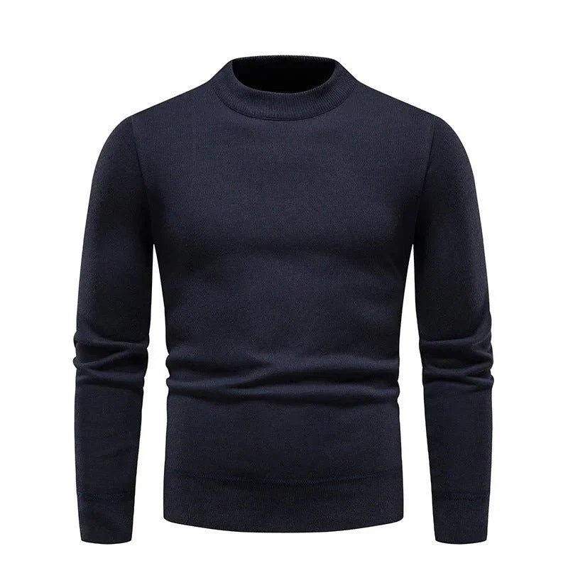 Men's Fleece-Lined Thick Round Neck Sweater