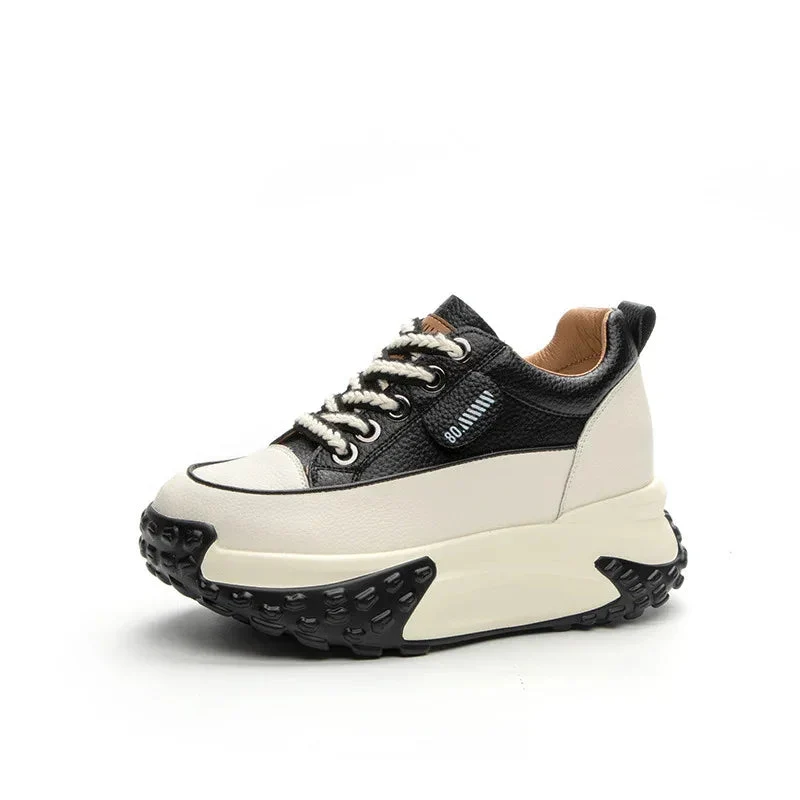 Women's Retro Sneakers Fashionable And Personalized Platform Shoes