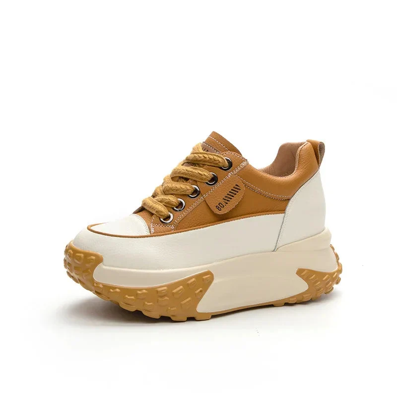 Women's Retro Sneakers Fashionable And Personalized Platform Shoes