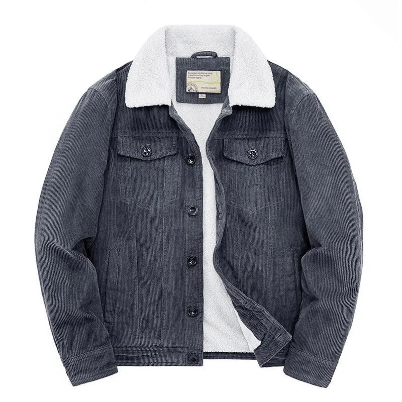 Men's Short Jacket, Fleece-Lined, Insulated Cotton-Padded Coat