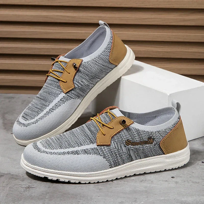 Casual Slip-On Mesh Shoes Lightweight Breathable Loafers Men Walking Running Sports Shoes