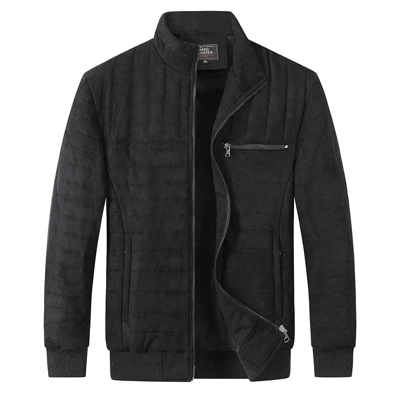 Men's Cotton-Padded Stand-Up Collar Jacket