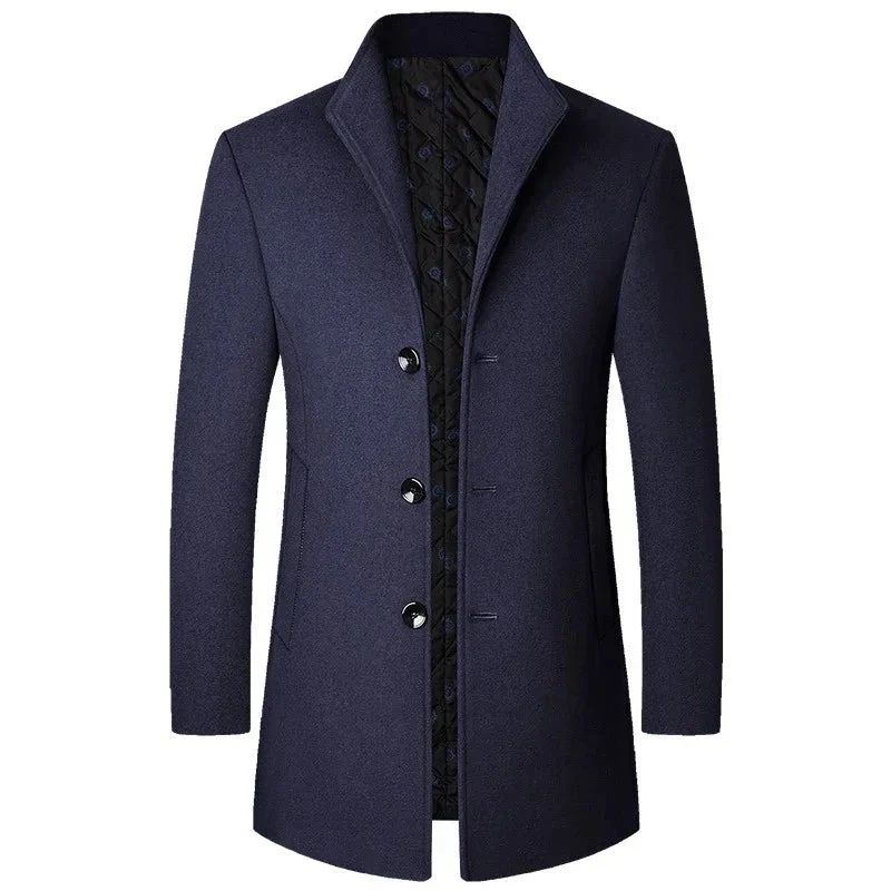 Autumn And Winter Casual Woolen Coat For Men