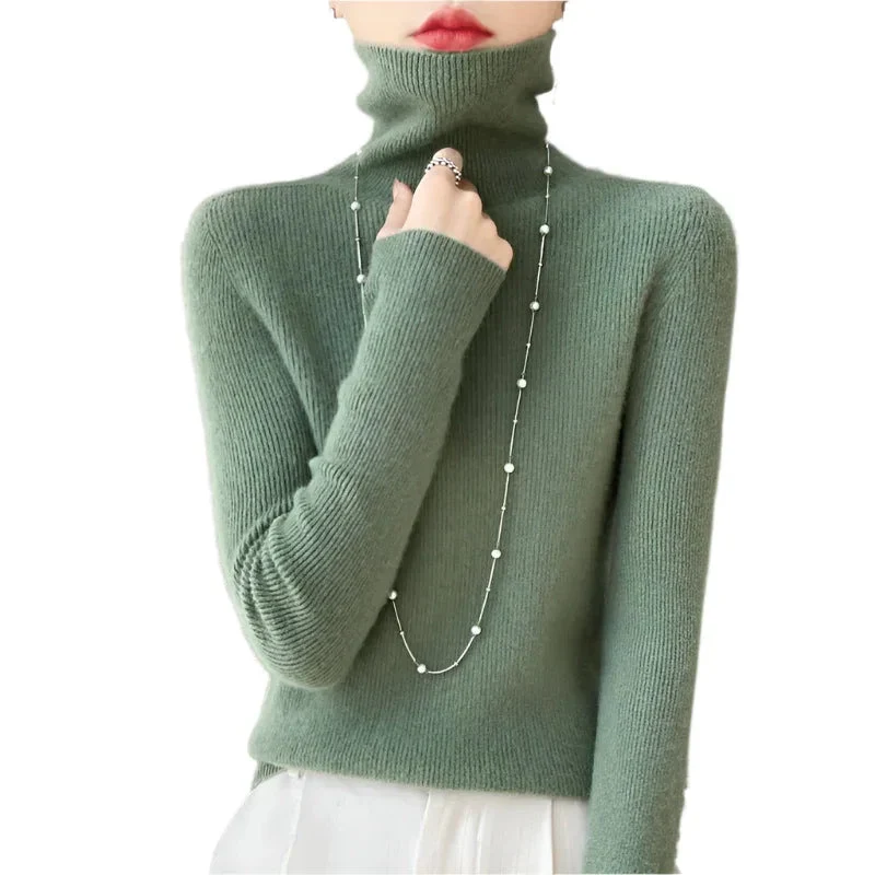 Women's Slim-Fit Turtleneck Long Sleeves Sweater