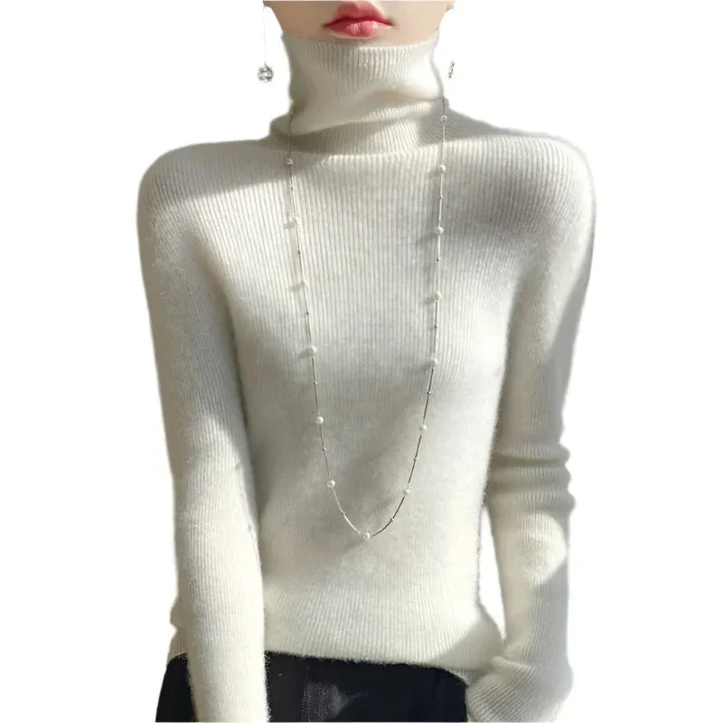 Women's Slim-Fit Turtleneck Long Sleeves Sweater
