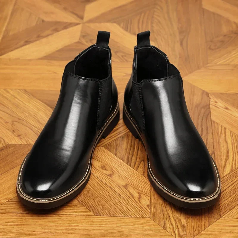 Autumn Winter Spring Elastic Chelsea Boots For Men
