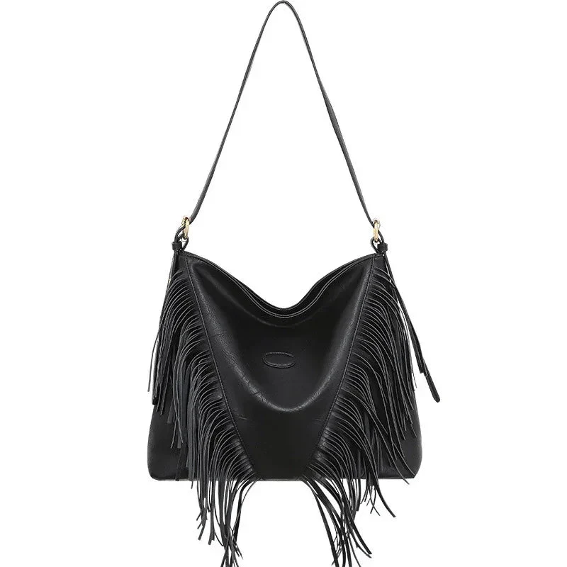 Women's Trendy Rivet Shoulder Messenger Handbag
