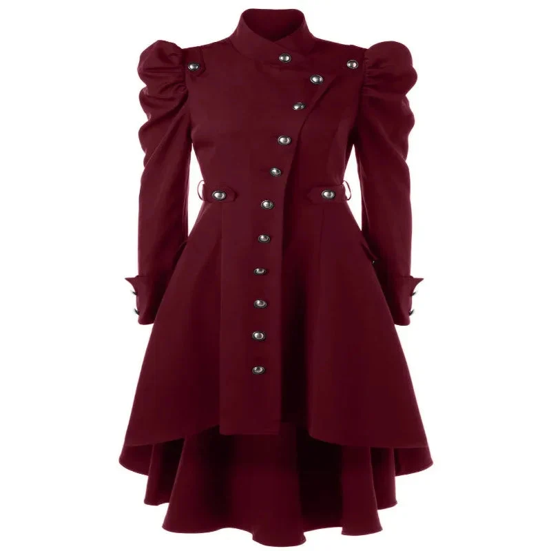 Long Dress With Stand-Up Collar