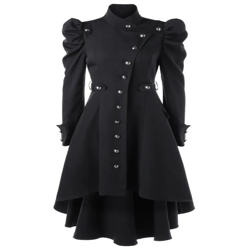 Long Dress With Stand-Up Collar