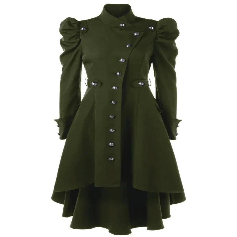 Long Dress With Stand-Up Collar
