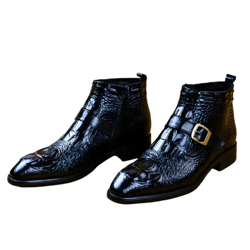 Men's High Top British Style Boots Formal Leather Shoes