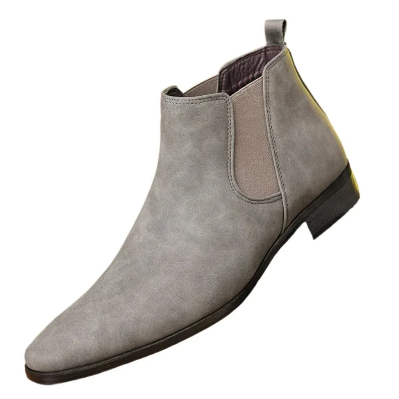 British Style Leather Boots Men's Shoes
