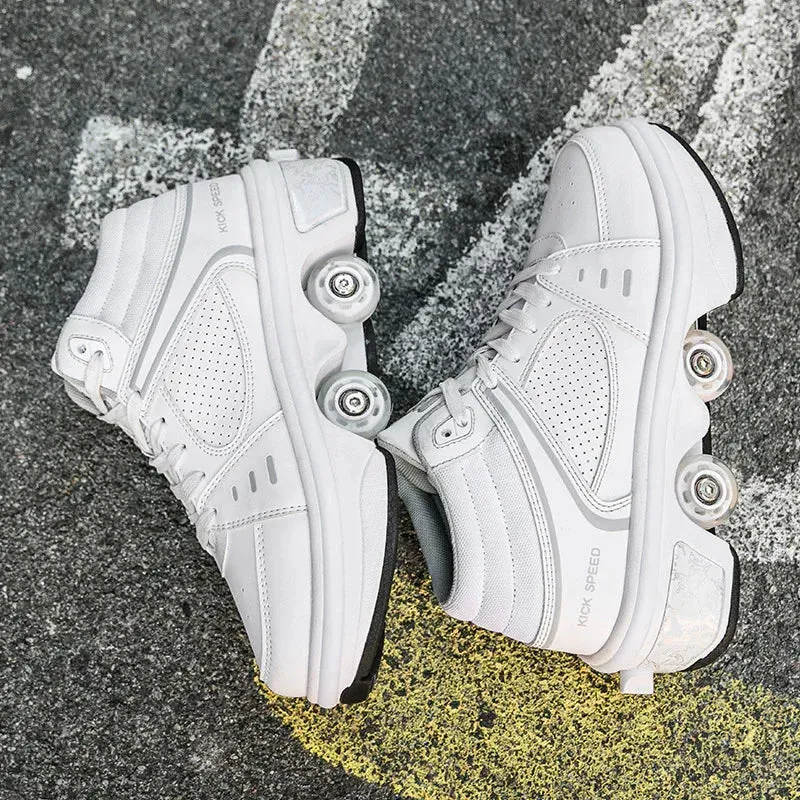 Women's Double row roller skate Shoes
