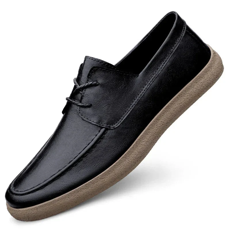 Men's Breathable Loafers Casual Retro Leather Shoes