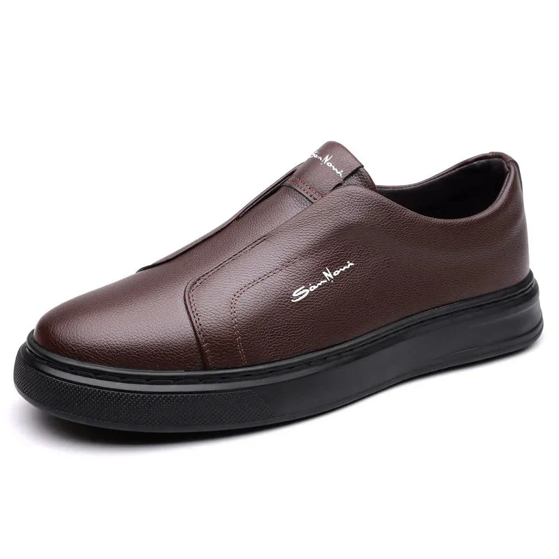 Casual And Comfortable Breathable Non-Slip Trendy Soft Bottom Rubber Round Toe Flat Heel Slip-On Shoes