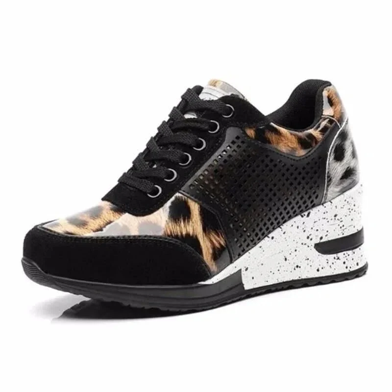 Lacing Sneakers With Platform Heels Shoes For Women