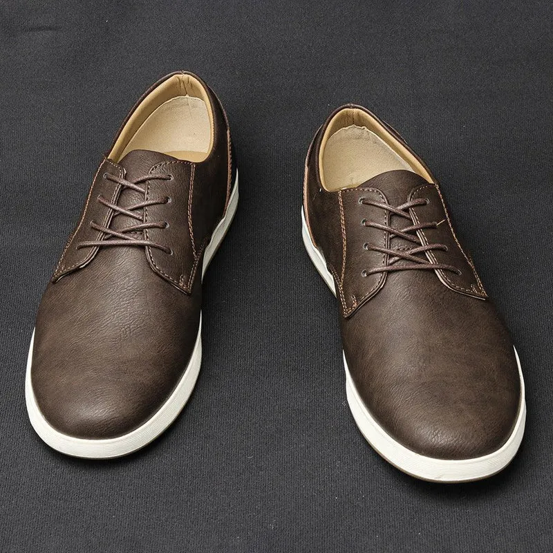 Men's Casual Comfortable Leather Board Shoes