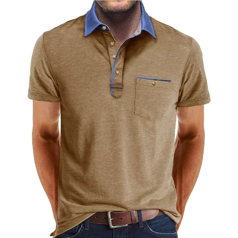Short Sleeve Men's Summer Lapel Shirt