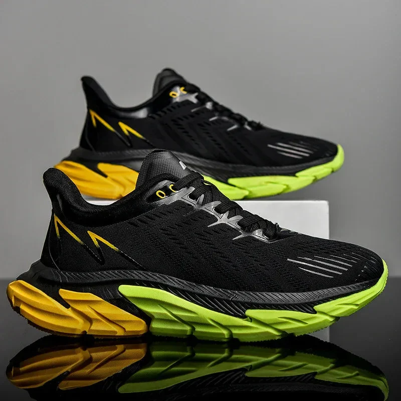 Men's Sports Sneakers Shock Absorption Cushioning Ultra Light Breathable Running Shoes