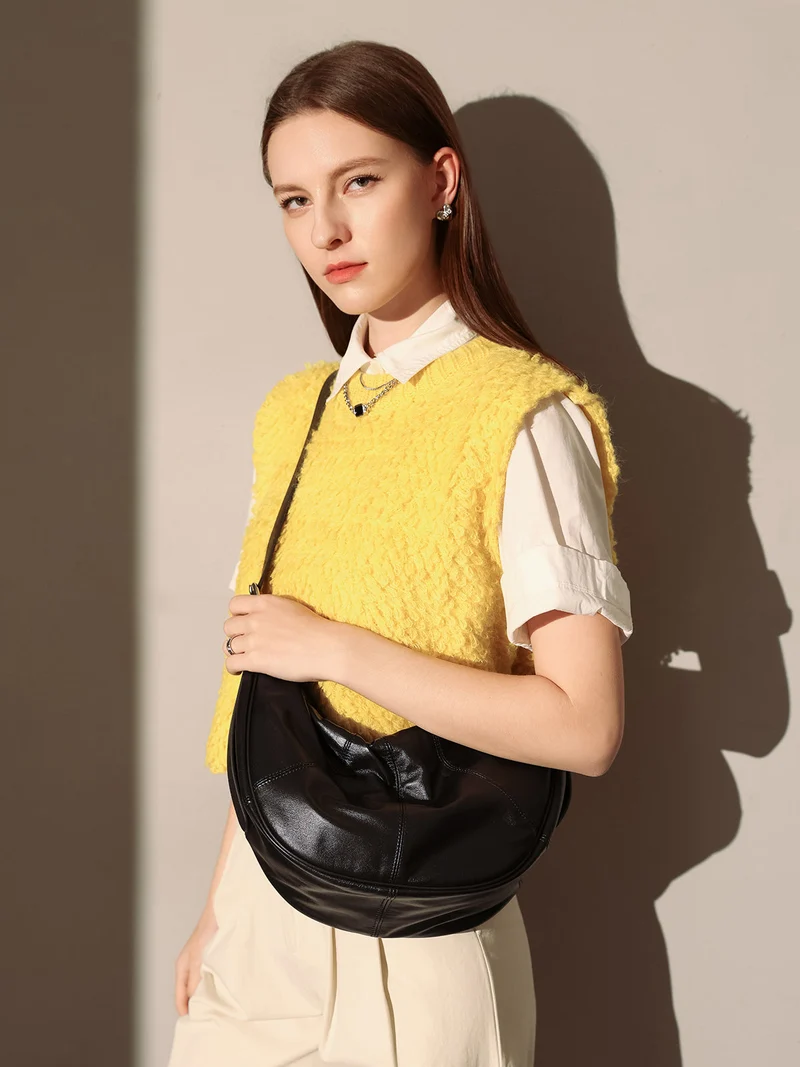 Macy Slouchy Leather Shoulder Bag