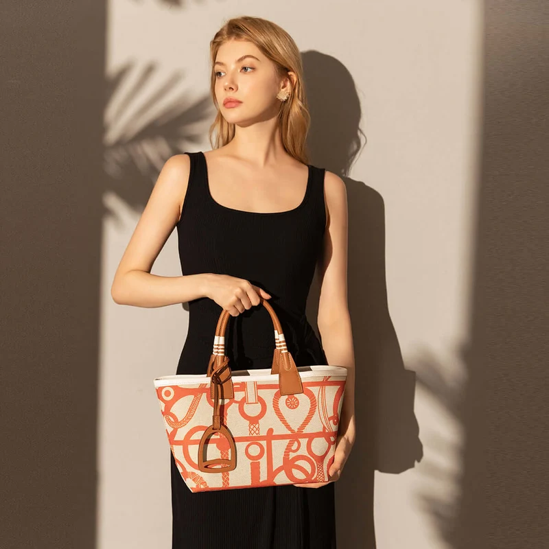 Colorful Abstract Top Handle Bag