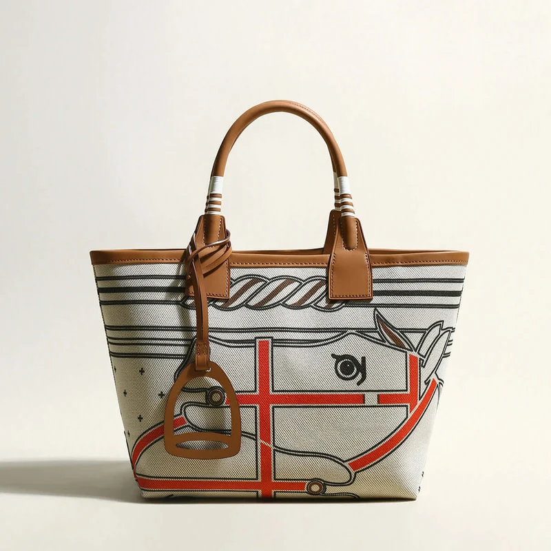 Colorful Abstract Top Handle Bag