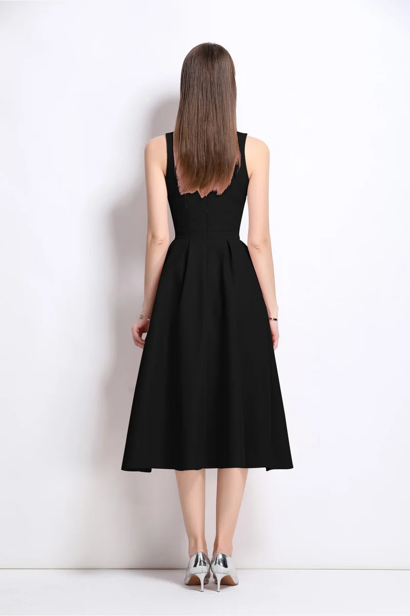 American Classic Slim Fit Waist Cinching Midi Dress