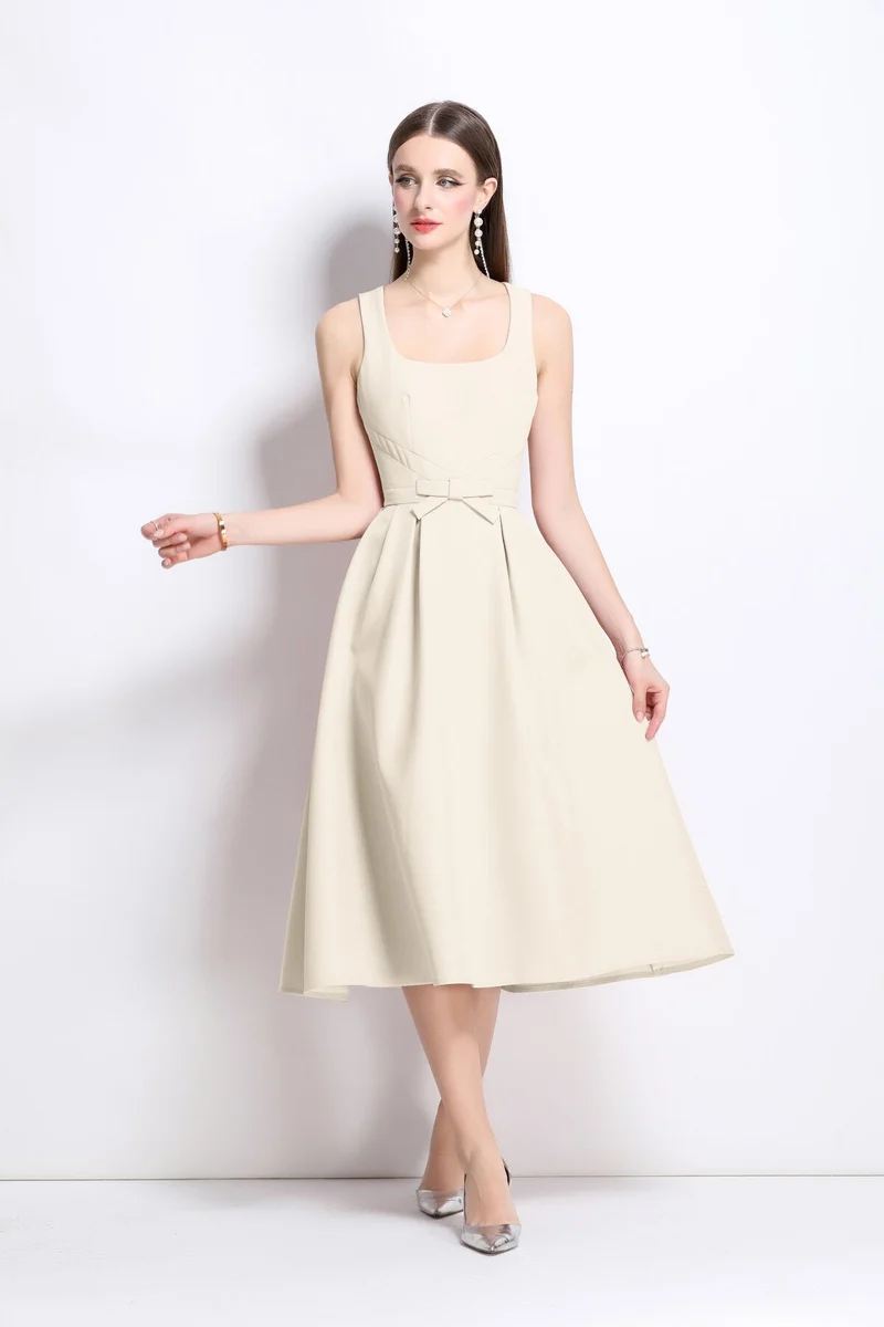 American Classic Slim Fit Waist Cinching Midi Dress