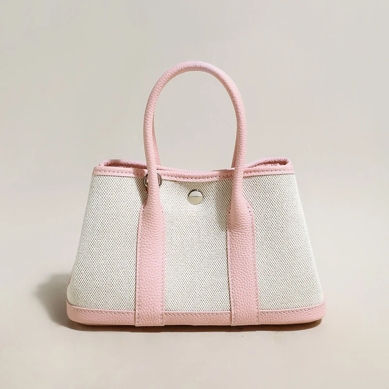 Carefree Canvas and Leather Top Handle Bag