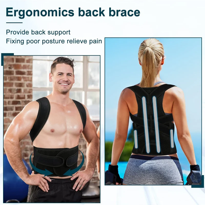 Back Posture Corrector for Men & Women with Lumbar support