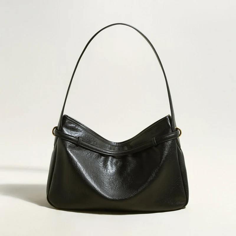 Mediun Slouchy Leather Shoulder Bag
