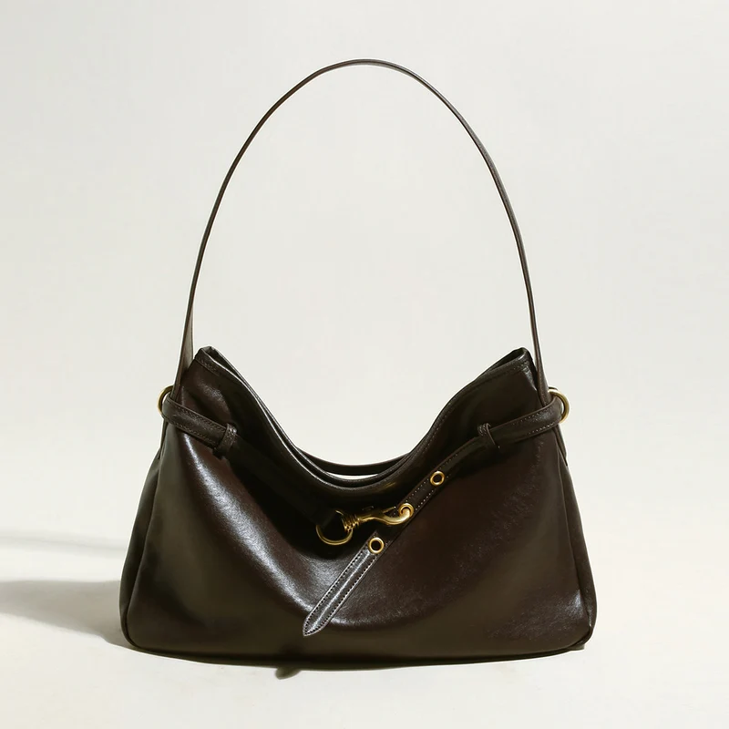 Mediun Slouchy Leather Shoulder Bag