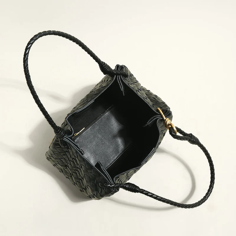 Milton Woven Leather Tote Bag
