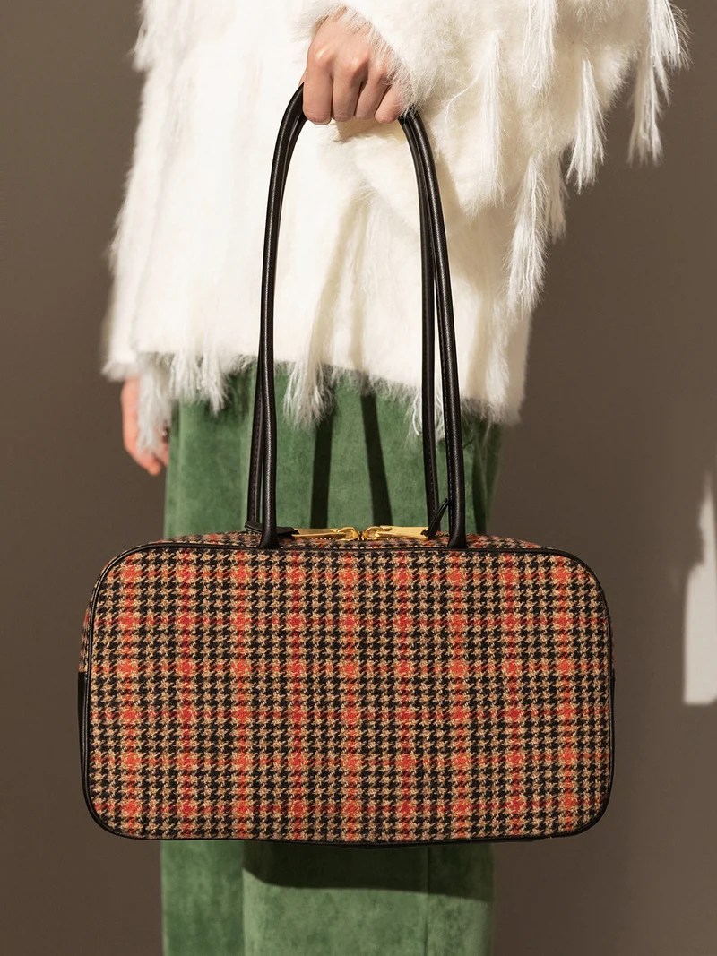 Sloane Tartan Top Handle Bag