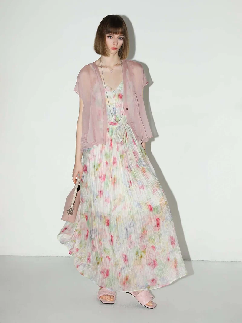 Whimsical Fairy Long Flowy Summer Dress