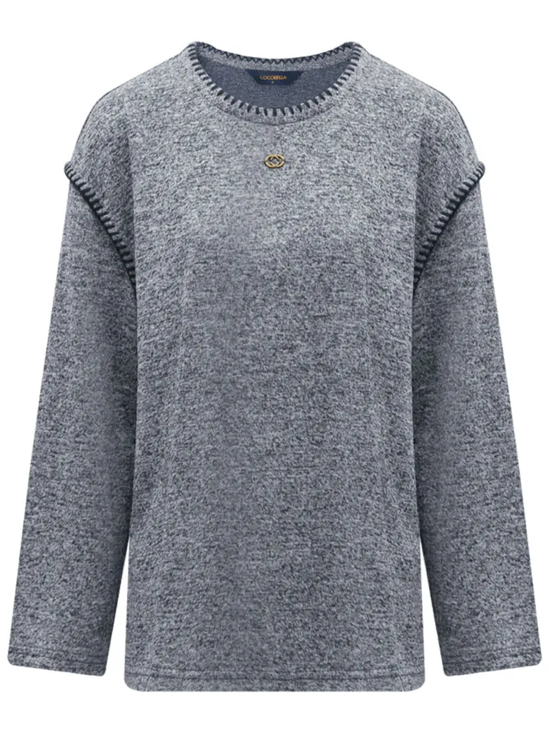 Long Sleeve Tee with Contrast Stitching