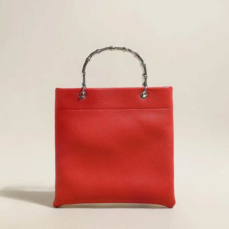 Minimalistic Square Structured Top Handle Bag