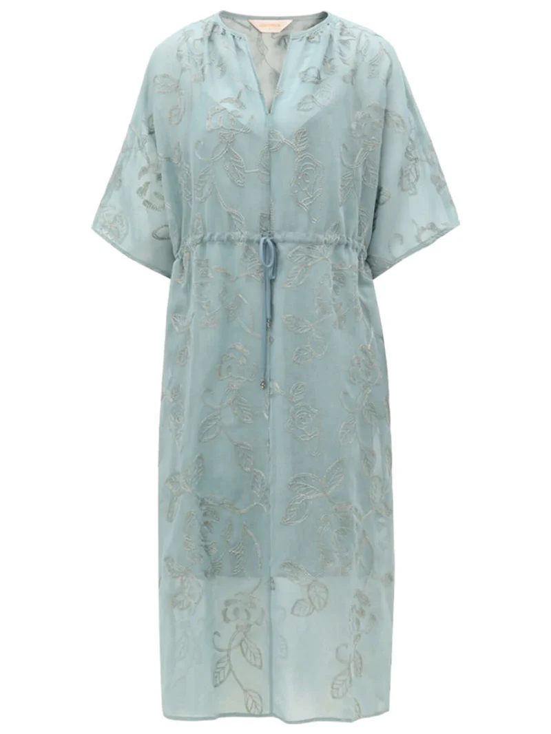 Flimsy Sheer Blue Two Piece Dress