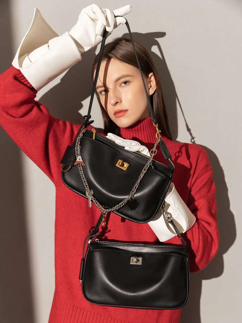 Santa Monica Leather Shoulder Bag