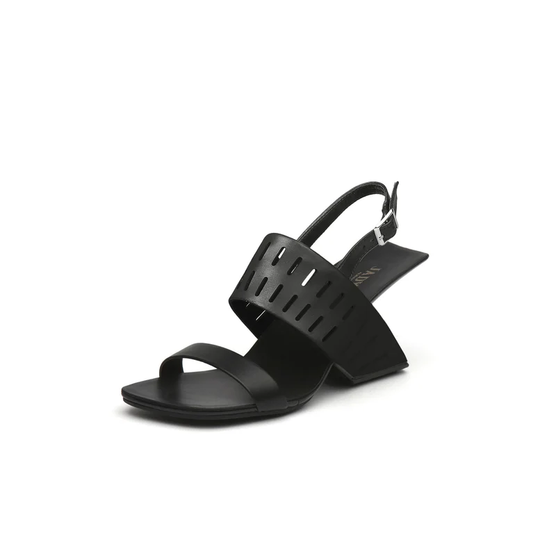 Abstract Double Strap Slingback Sandals