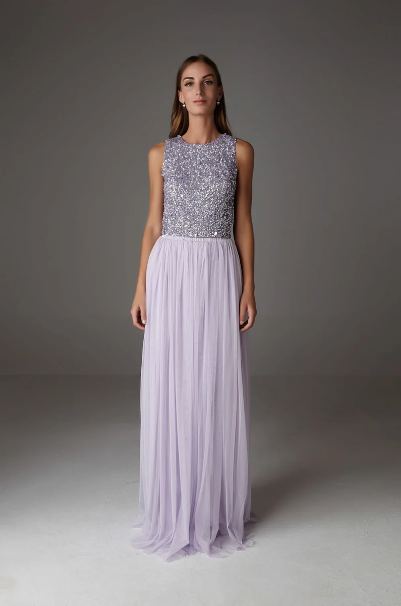 INES MAXI SKIRT LILAC