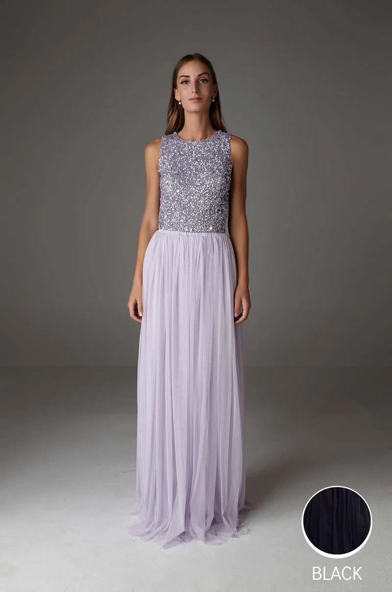INES MAXI SKIRT BLACK