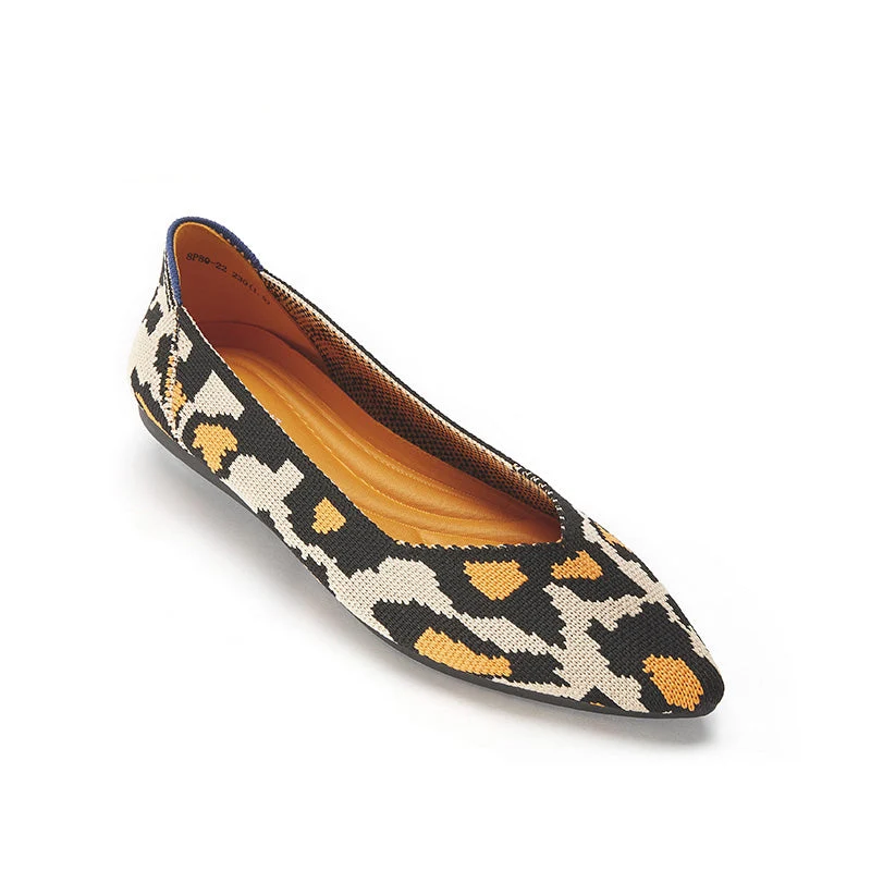Comfortable Leopard Print Pointed Toe Flats